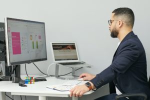 man using computer