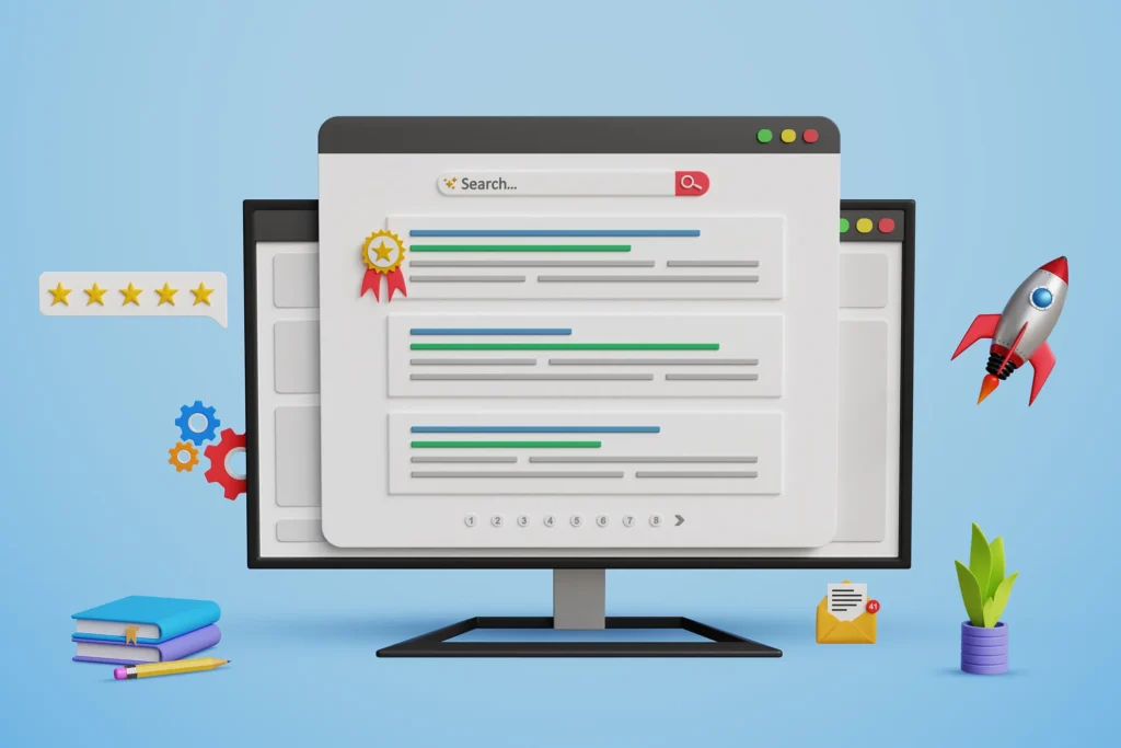 graphic of google search result